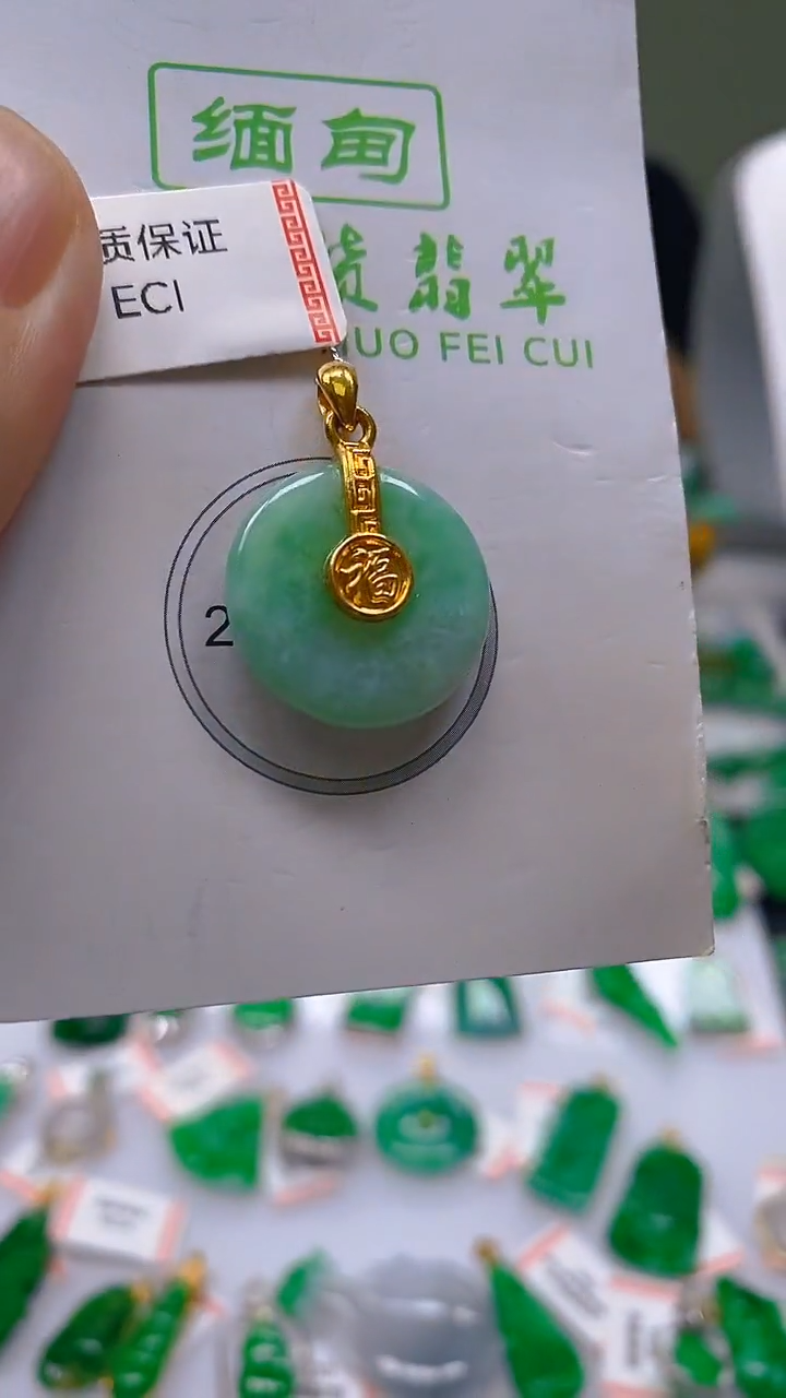 【闪购商品】翡翠18K金镶嵌颈饰 新号开播，全场乱卖