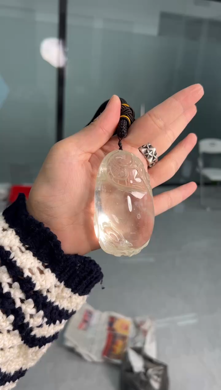 未镶嵌珠宝半成品水晶M459 约8.1cm