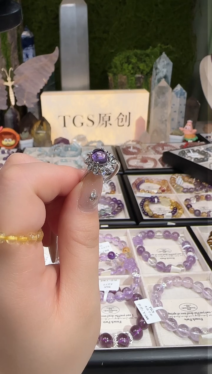 【闪购商品】水晶戒指未镶嵌5a TGS原创 多样新发货 T155