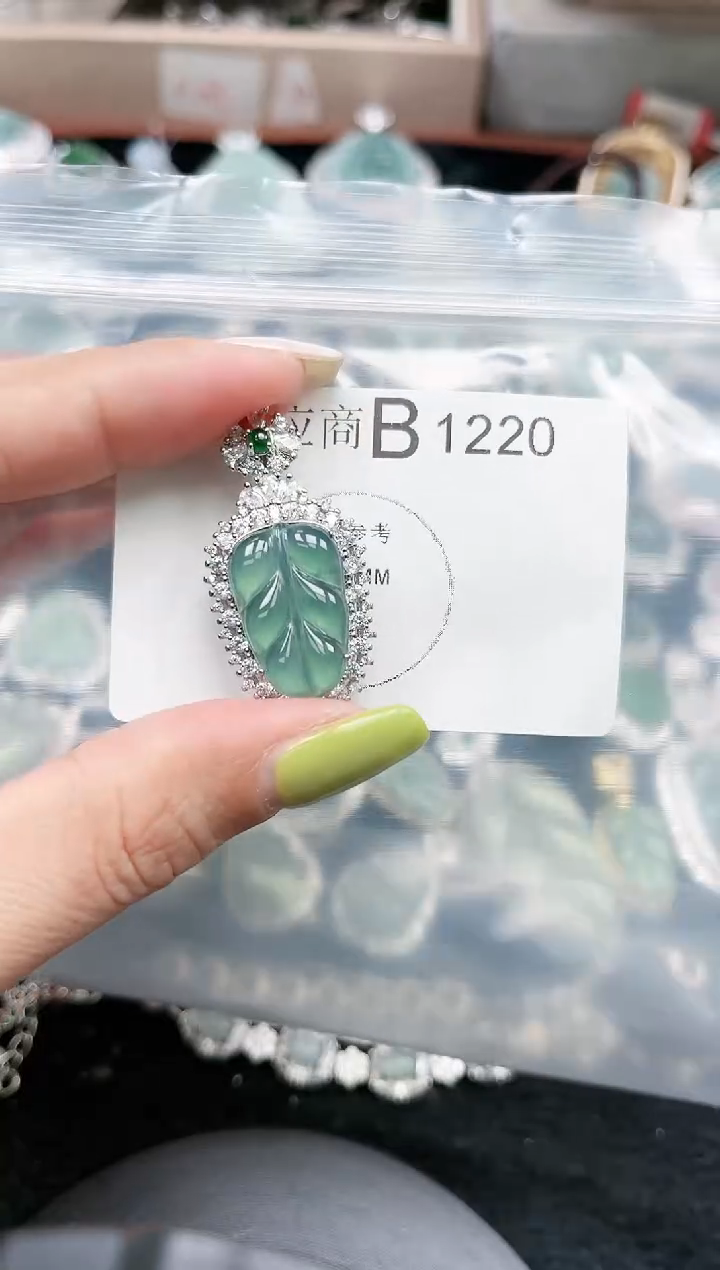 【闪购商品】翡翠颈饰未镶嵌1220赠皮绳