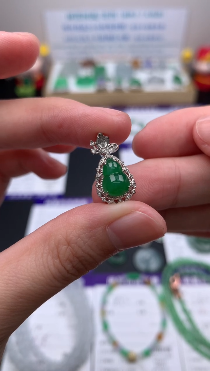 【闪购商品】定制翡翠18K金镶嵌模式推广期24小时鉴赏期