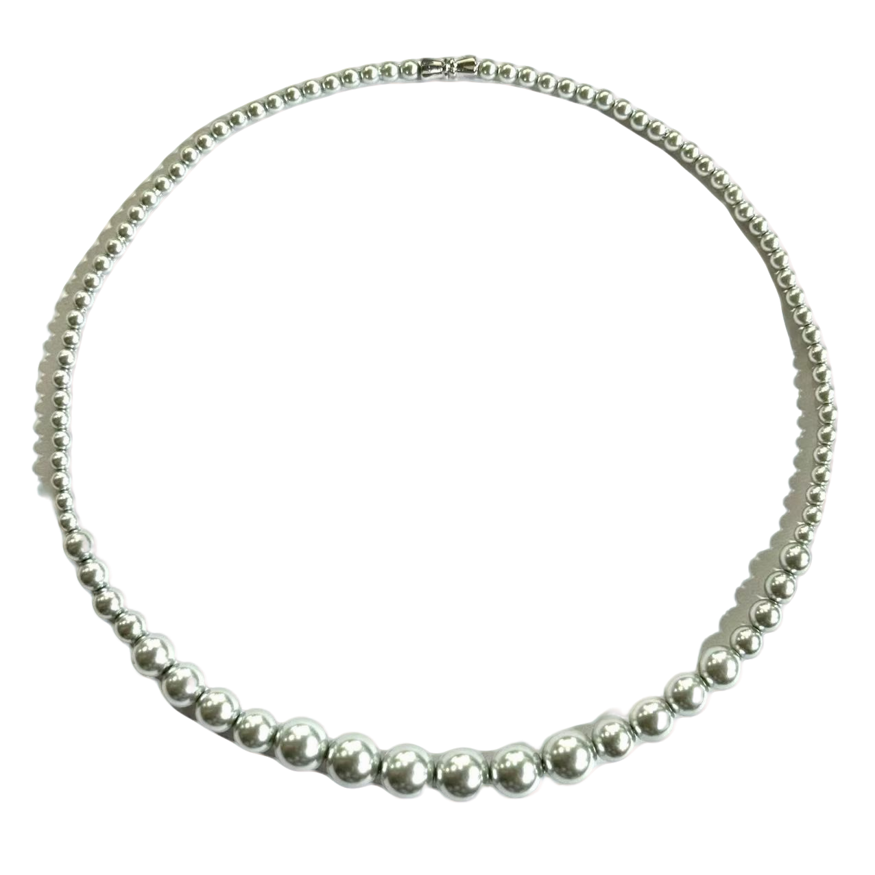 【符老板】x764-轻奢气质设计款奶油灰圆珠项链-赠礼盒