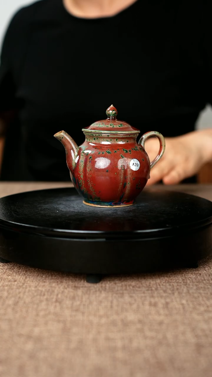 杯子A20#于大鹏一级品原矿钧瓷金瓜壶