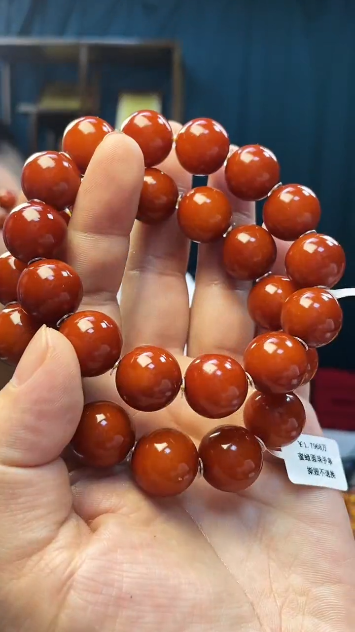 手串琥珀未镶嵌蜜蜡圆珠手串（多样性发其一）