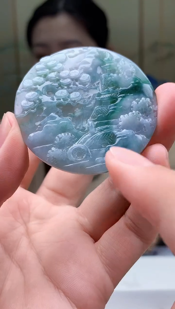 【闪购商品】定制翡翠未镶嵌0405bb-毛货挂件34
