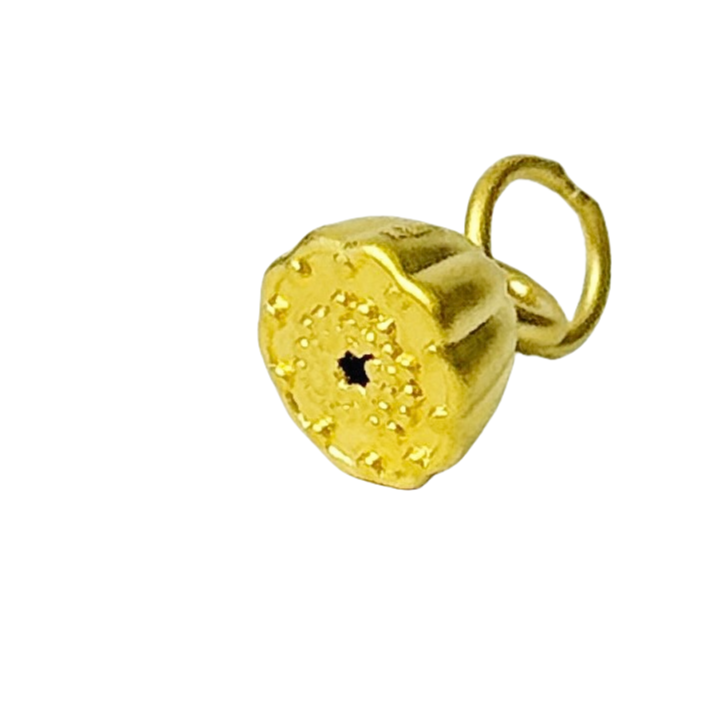 水贝黄金足金999磨砂莲蓬DP1748