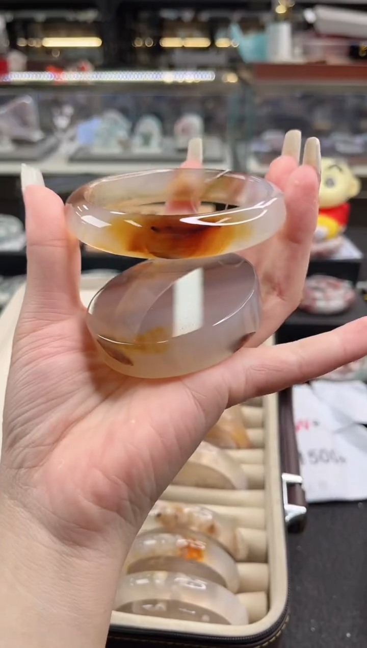未镶嵌手镯石英质玉65圈口 （赠品镯心）38950