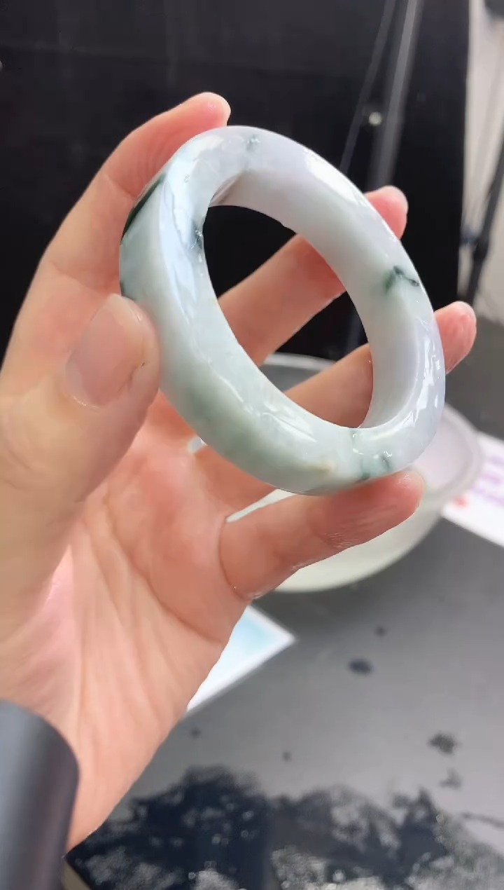 【闪购商品】定制翡翠手镯未镶嵌21 52-55正