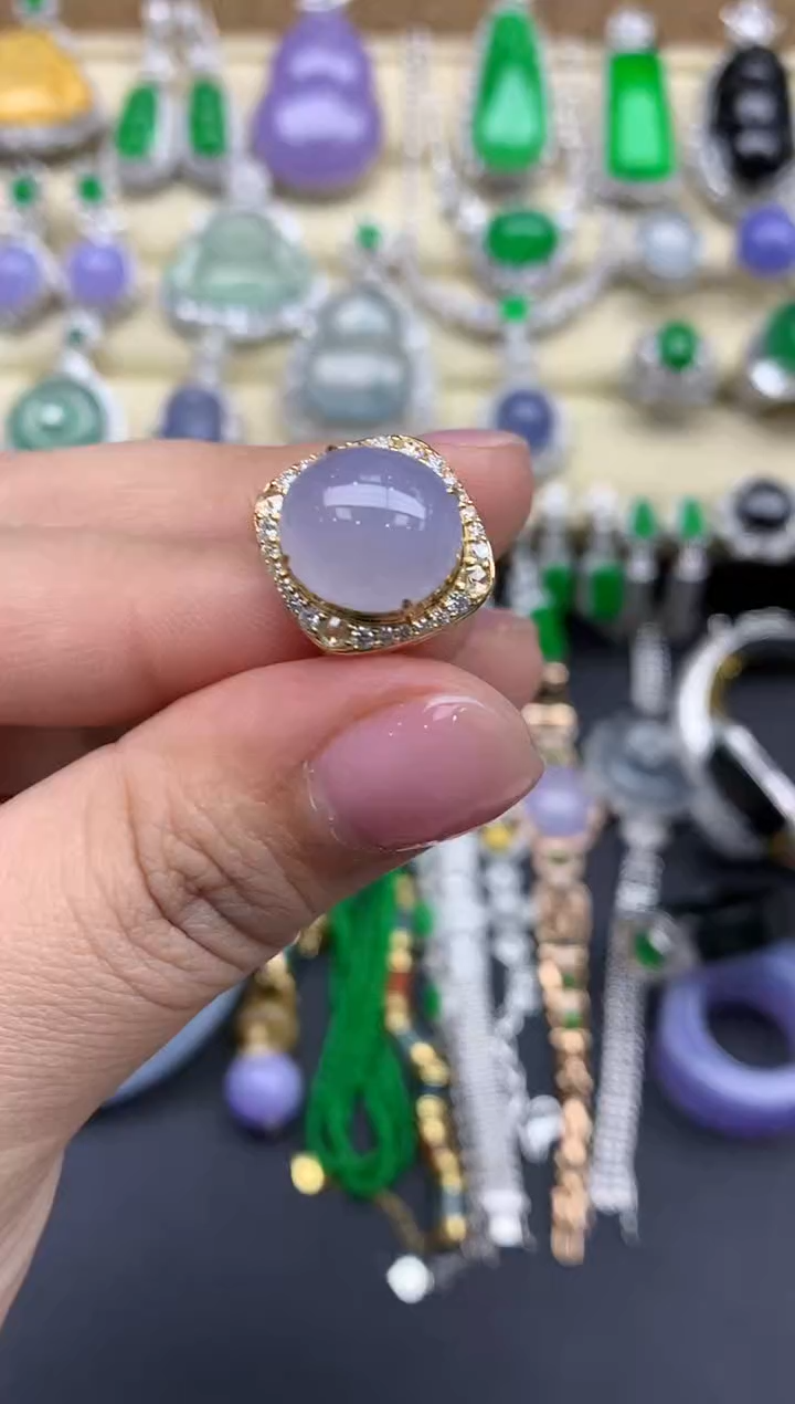 【闪购商品】翡翠戒指18K金镶嵌543-中国好珍宝