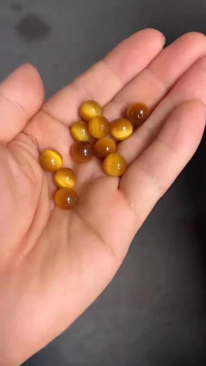 未镶嵌木变石（虎睛石）珠宝奇石/无优化/多样性发一件/无证书10mm