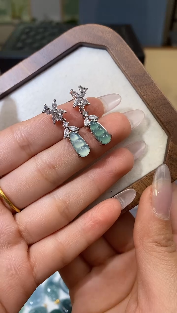 【闪购商品】翡翠耳饰未镶嵌天然A货翡翠（多样性发一） 