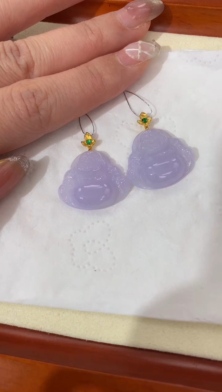 【闪购商品】翡翠颈饰18K金镶嵌天然缅甸a货翡翠(多样性发其一)
