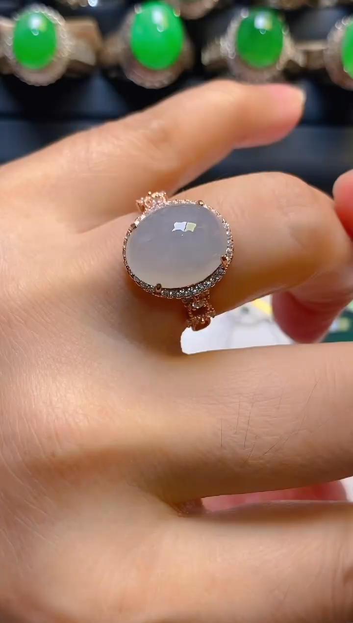 【闪购商品】翡翠耳饰银S925镶嵌天然A货翡翠1