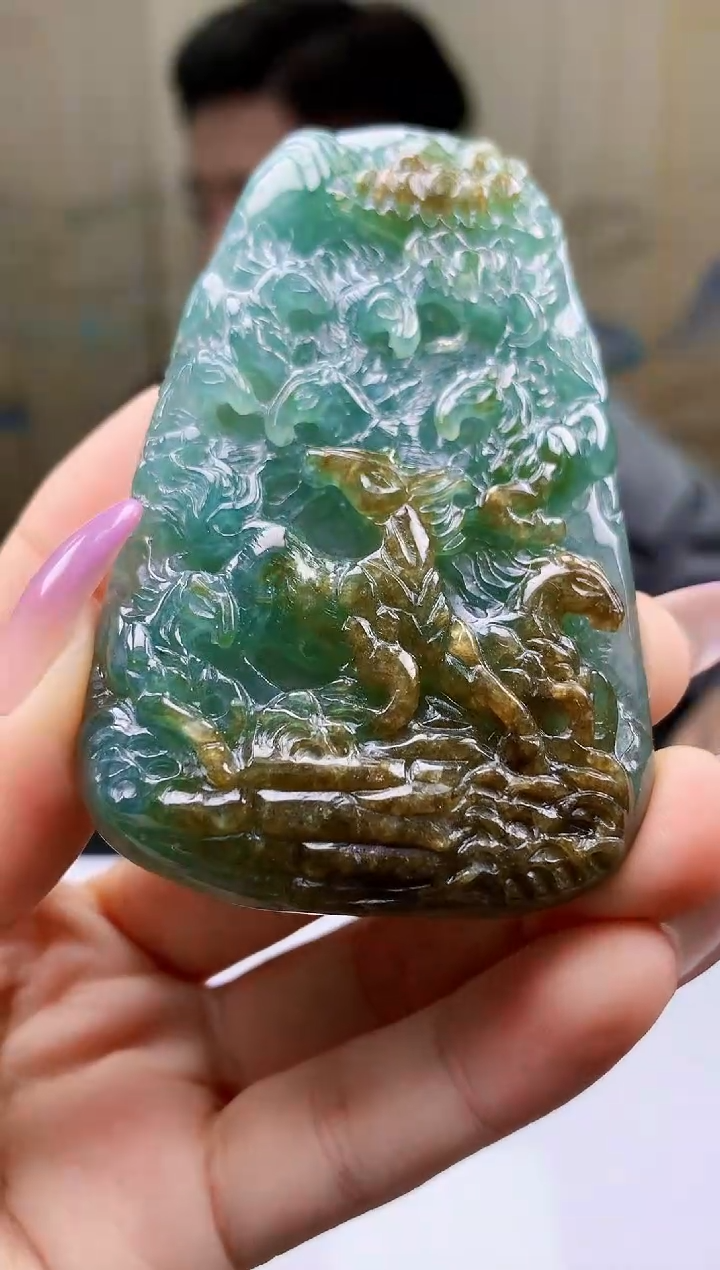 【闪购商品】定制翡翠未镶嵌4917ty-毛货挂件139