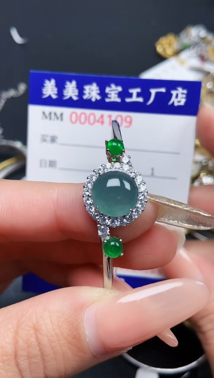 【闪购商品】翡翠颈饰银S925镶嵌4109