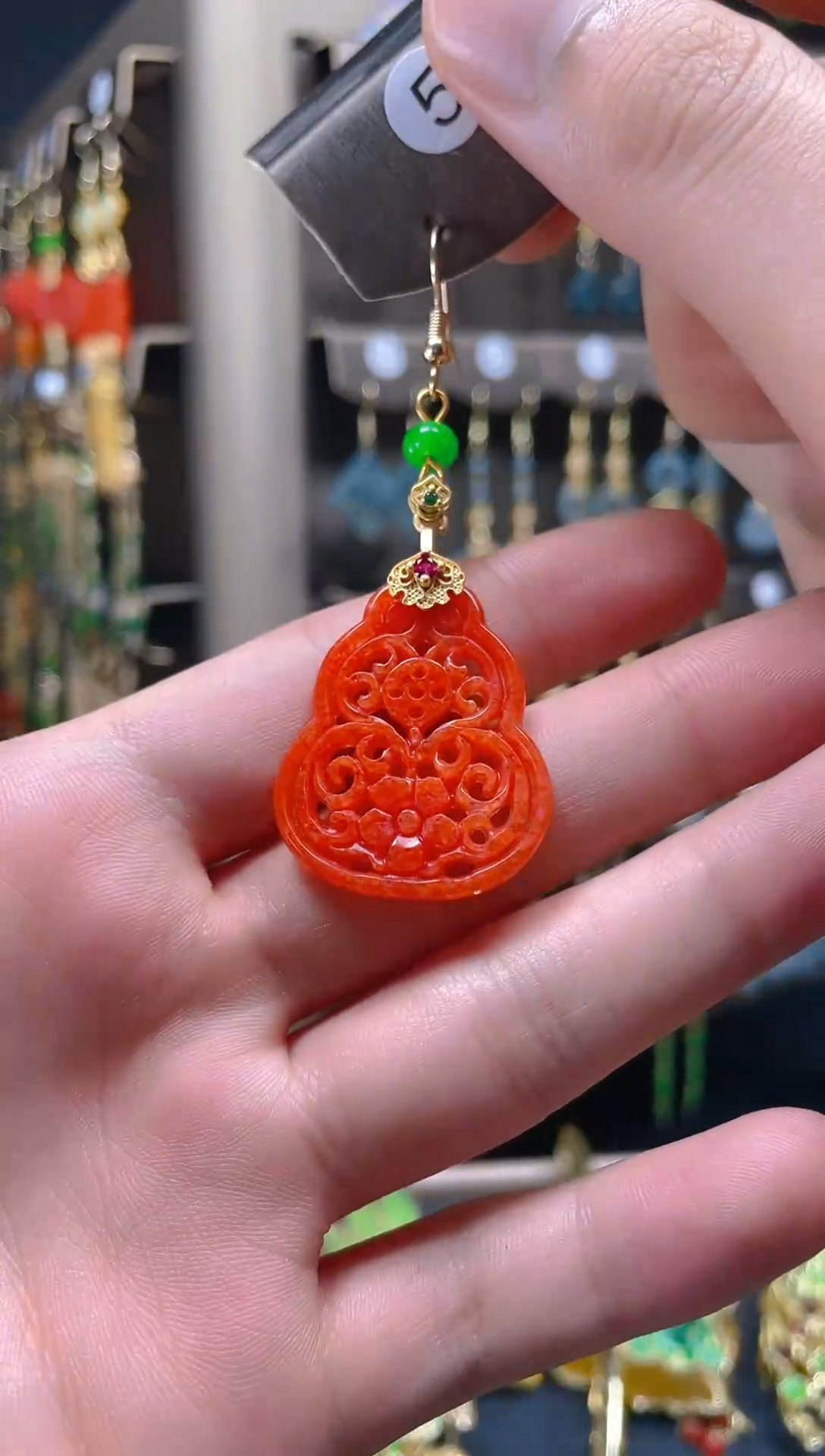 【闪购商品】翡翠耳饰合金052翡翠饰品一个