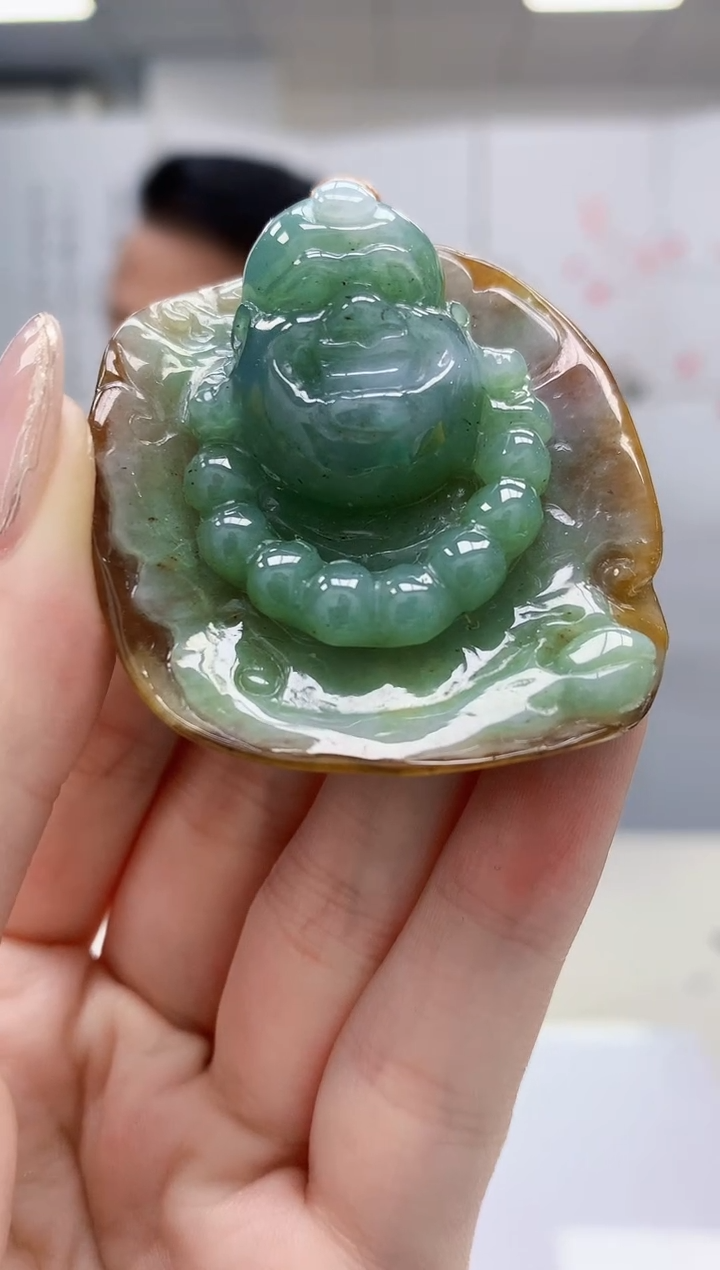 【闪购商品】定制翡翠未镶嵌4969jw-毛货挂件16