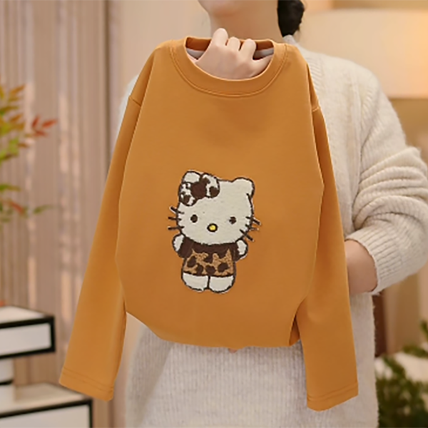 【米小洛】2026春季儿童韩版卡通印花时尚百搭圆领卫衣休闲洋气