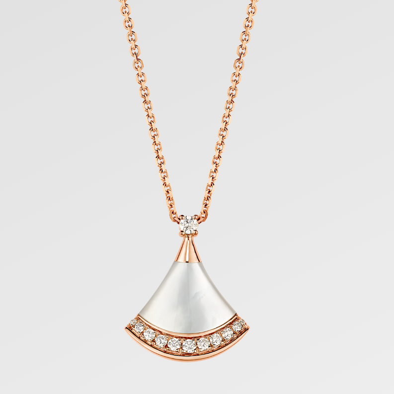 18K金上下钻白裙子项链 CZ (定制品质48小时鉴裳期)