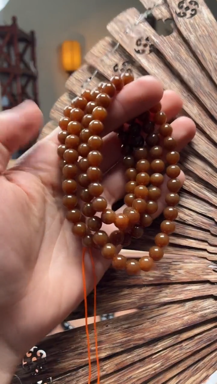 未镶嵌手串和田玉糖玉108