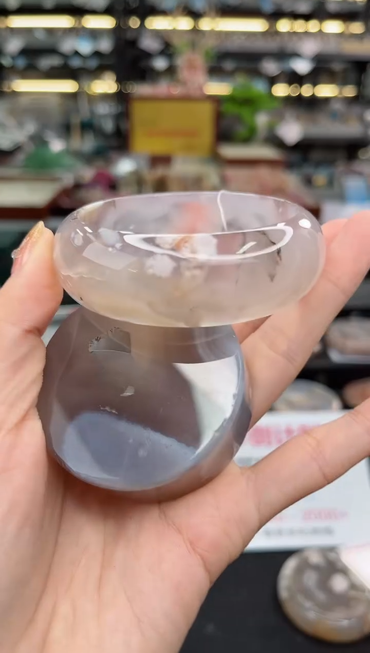 【闪购商品】石英质玉手镯未镶嵌55圈口（赠品镯心）3590218