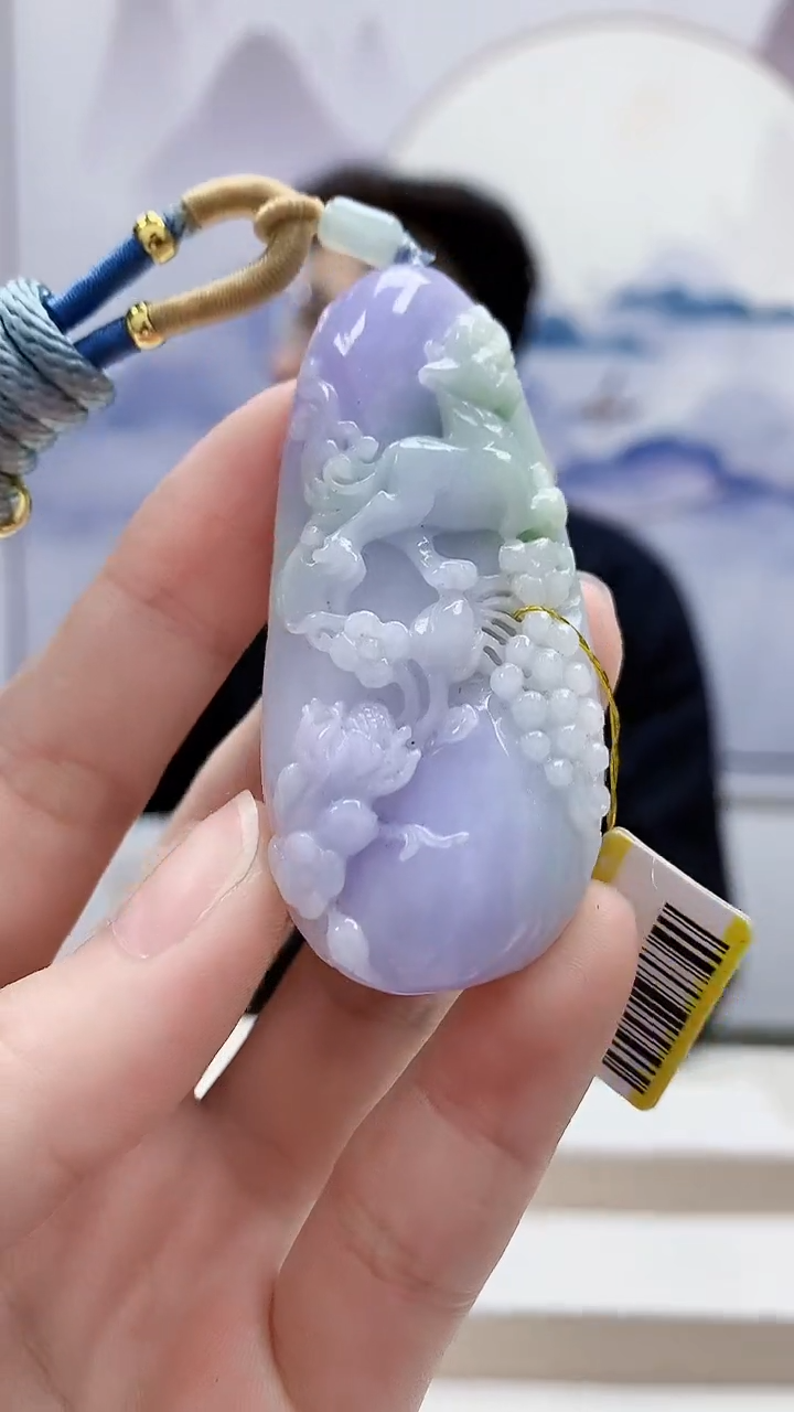 未镶嵌定制翡翠5163ry- 毛货挂件48