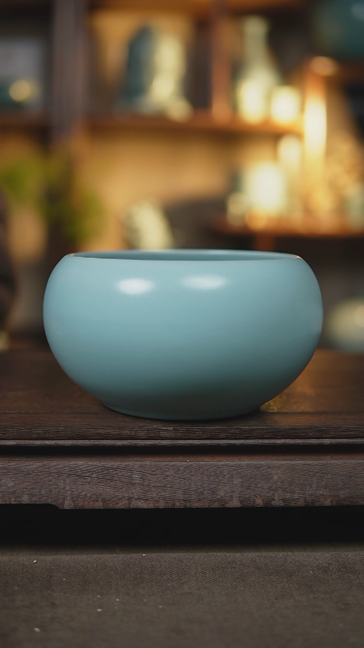 【闪购商品】杯仿古宋臻釉纯手圆钵瑕