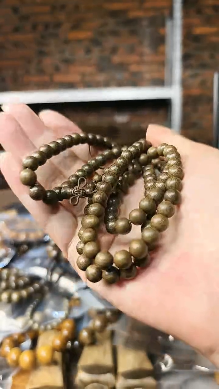 【闪购商品】楠木（金丝楠）手串/手链108阴沉绿0.8多圈