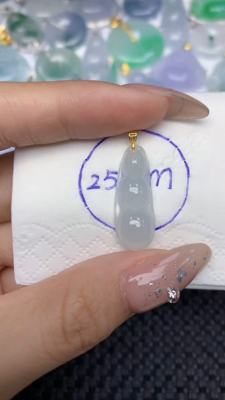 颈饰18K金镶嵌翡翠天然缅甸翡翠a货百元以上9元证书费自理