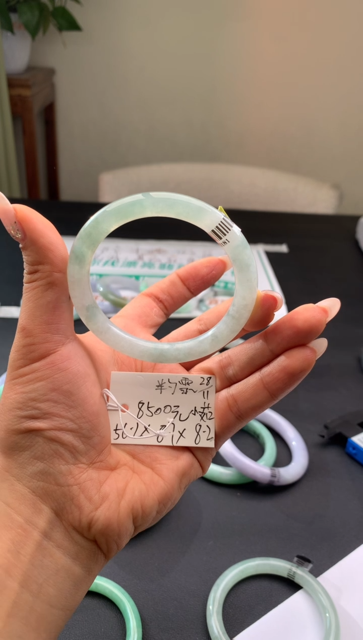 未镶嵌手镯翡翠半*雪翡翠手镯 下单联系小耳机#