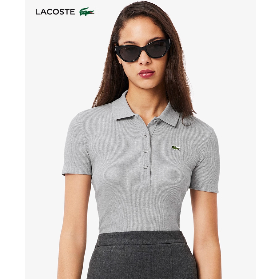 LACOSTE法国鳄鱼女装25经典正肩纯棉短袖T恤Polo衫|DF5377