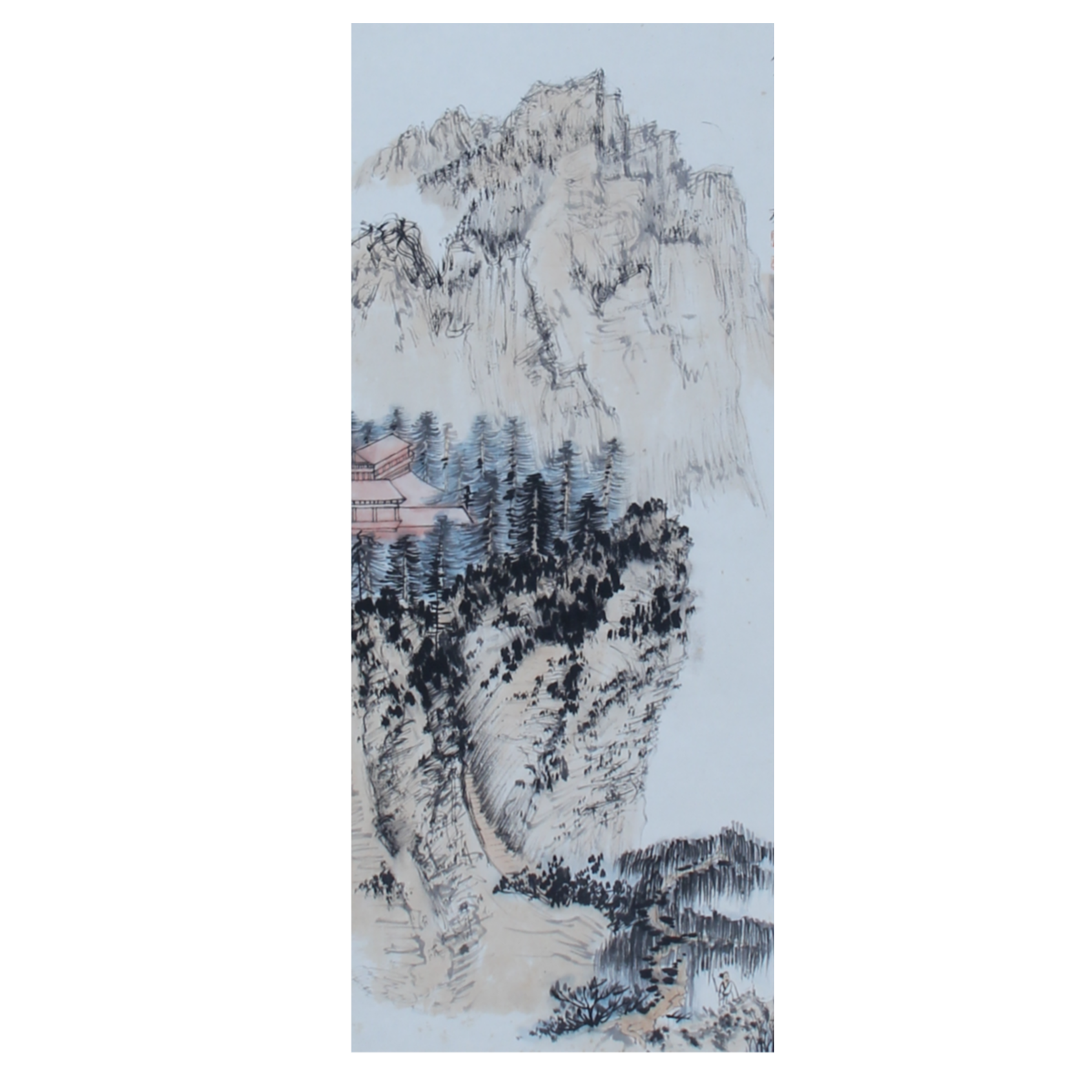 LOT.024 大千 山水 62*30cm 纸本立轴 721