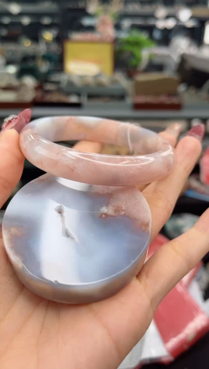 【闪购商品】石英质玉手镯未镶嵌58圈口（赠品镯心）3540314