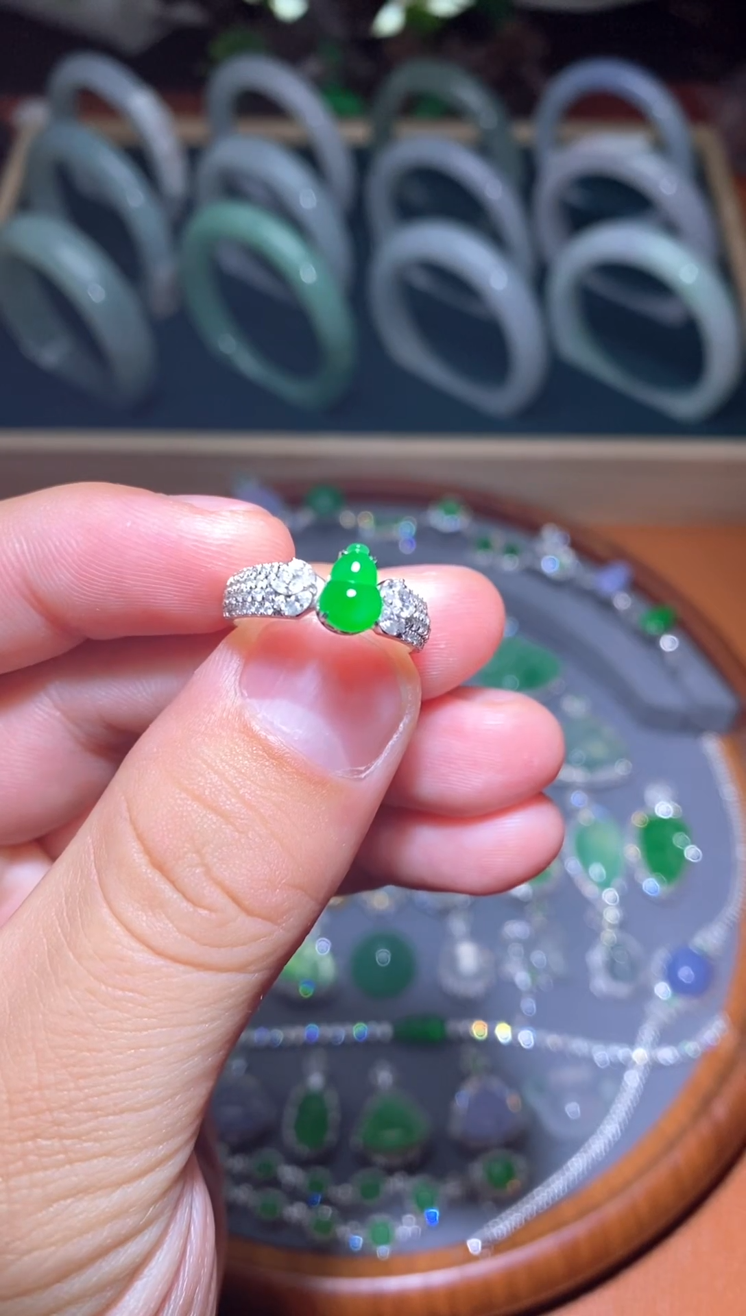 【闪购商品】翡翠戒指18K金镶嵌07/戒指