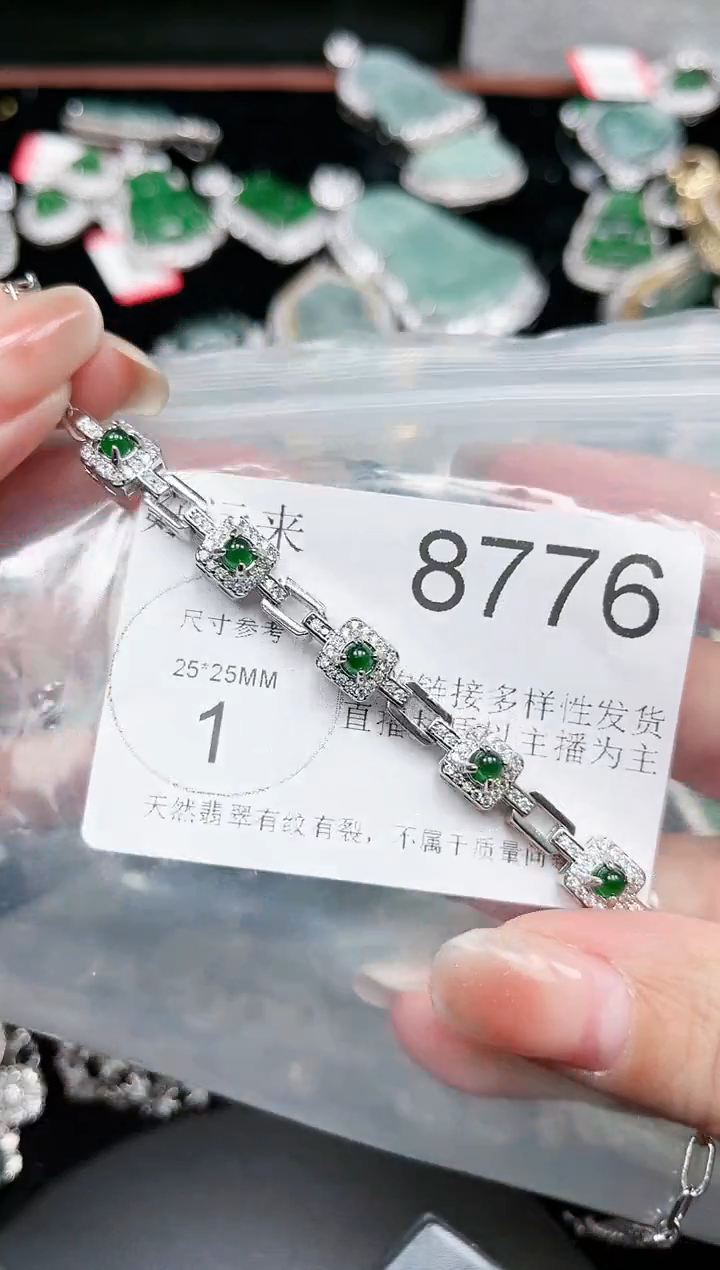 【闪购商品】翡翠颈饰未镶嵌赠皮绳8776