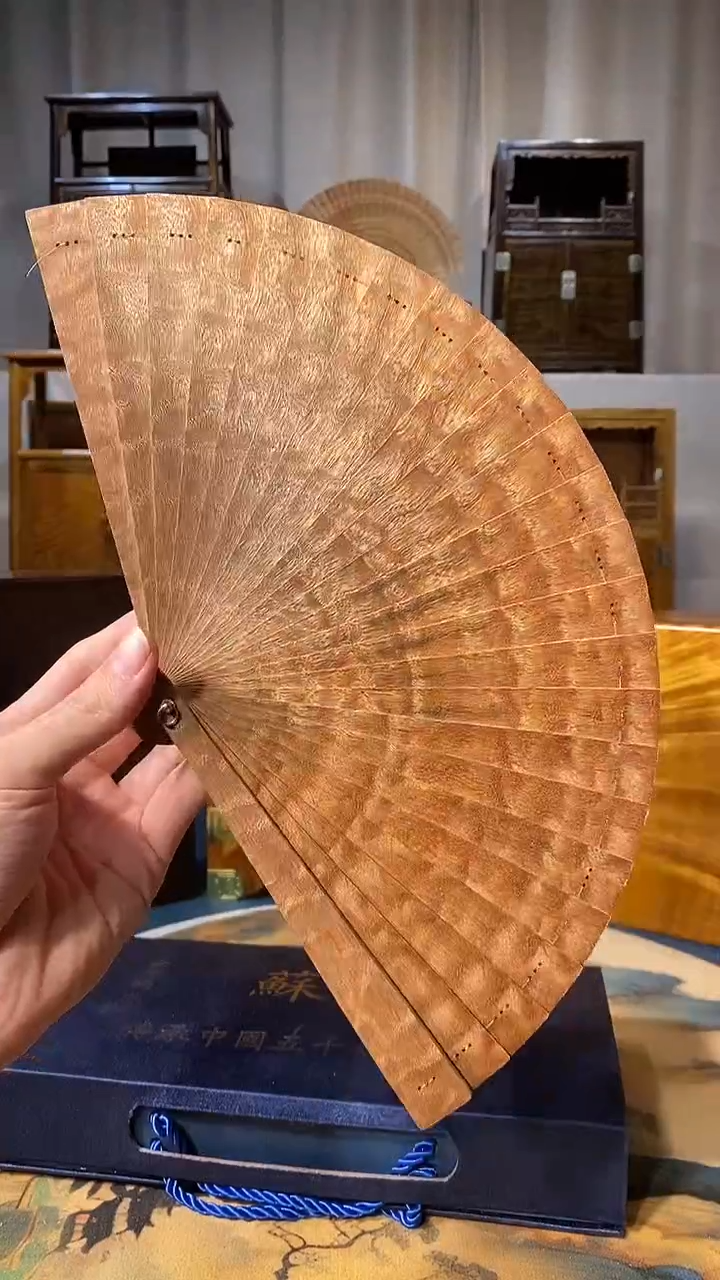 扇子金丝楠木帝王木22