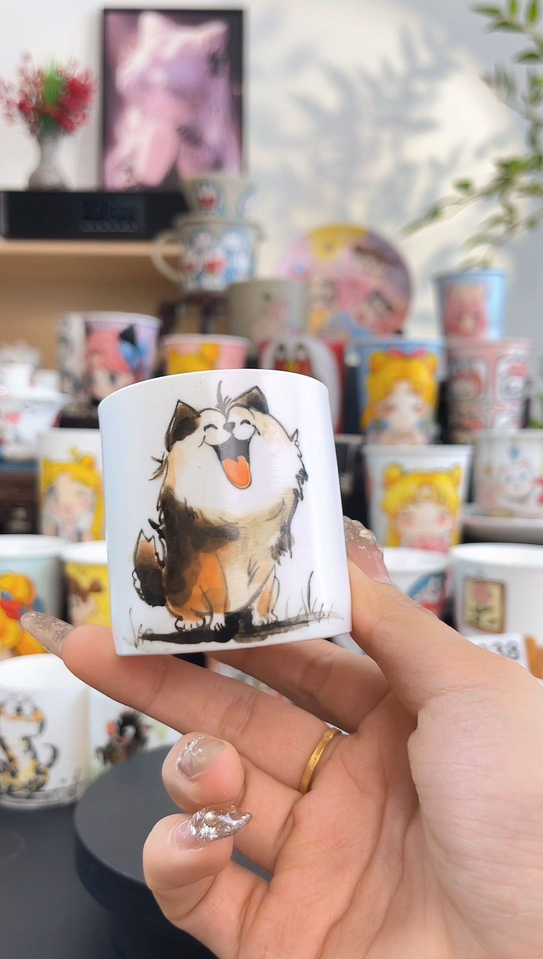 【闪购商品】摆件手工手绘陶瓷小杯杯