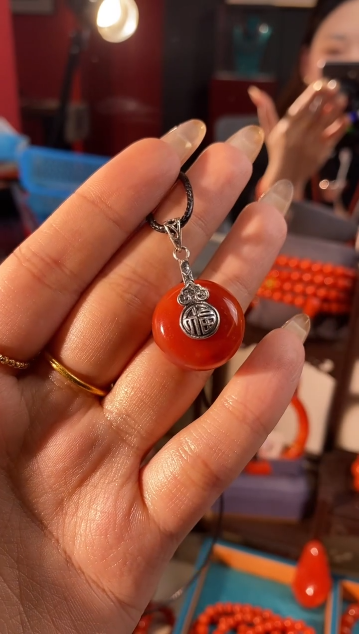 未镶嵌吊坠南红玛瑙瓦西南红平安扣吊坠