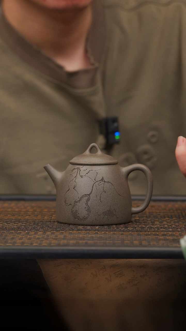 【闪购商品】紫砂茶壶54空山造器TZ 福禄秦印/曜变青段