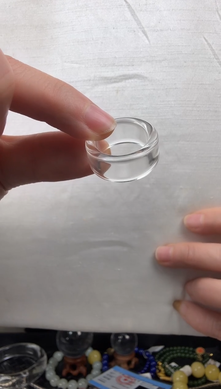 未镶嵌戒圈水晶L****️天然