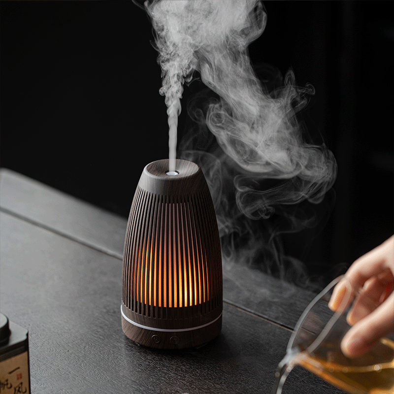 磐皿｜火焰香薰机创意定时款卧室空气补水仪扩香机卧室火焰加湿器