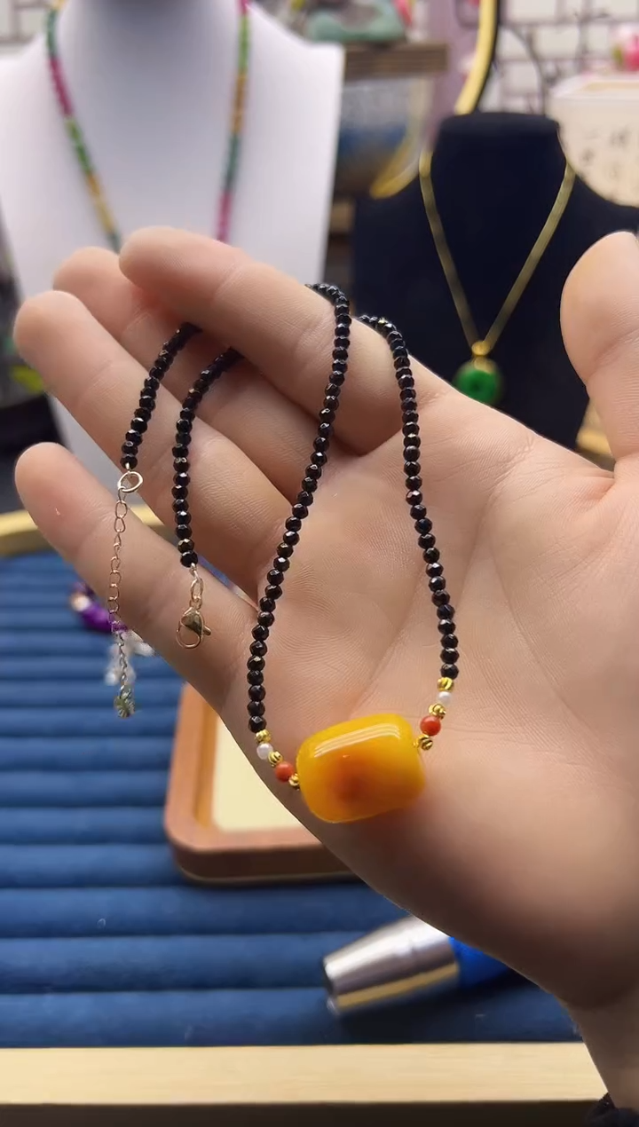 【闪购商品】蜜蜡耳饰14K金镶嵌X302