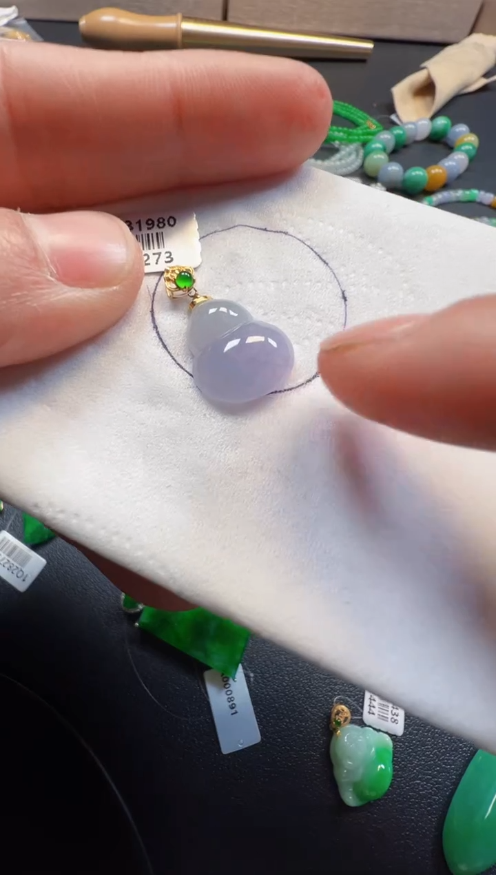 【闪购商品】定制翡翠18K金镶嵌580一