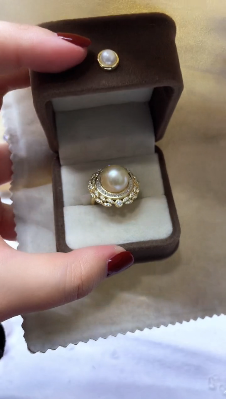 【闪购商品】海水珍珠戒指银S925镶嵌2