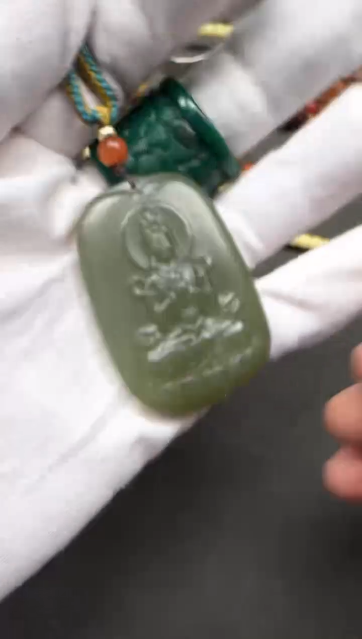 【闪购商品】和田玉（碧玉）吊坠(不含链)未镶嵌漂亮的和田玉碧玉吊坠