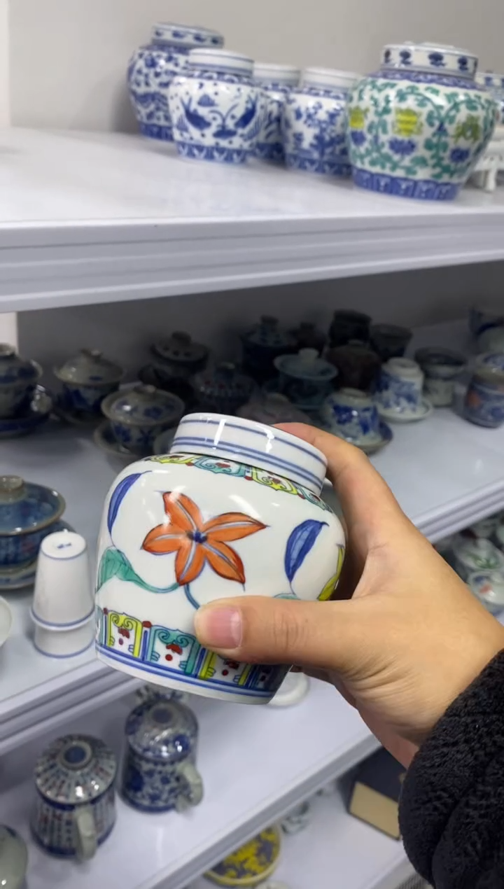 摆件陶景德陶瓷茶具茶叶罐