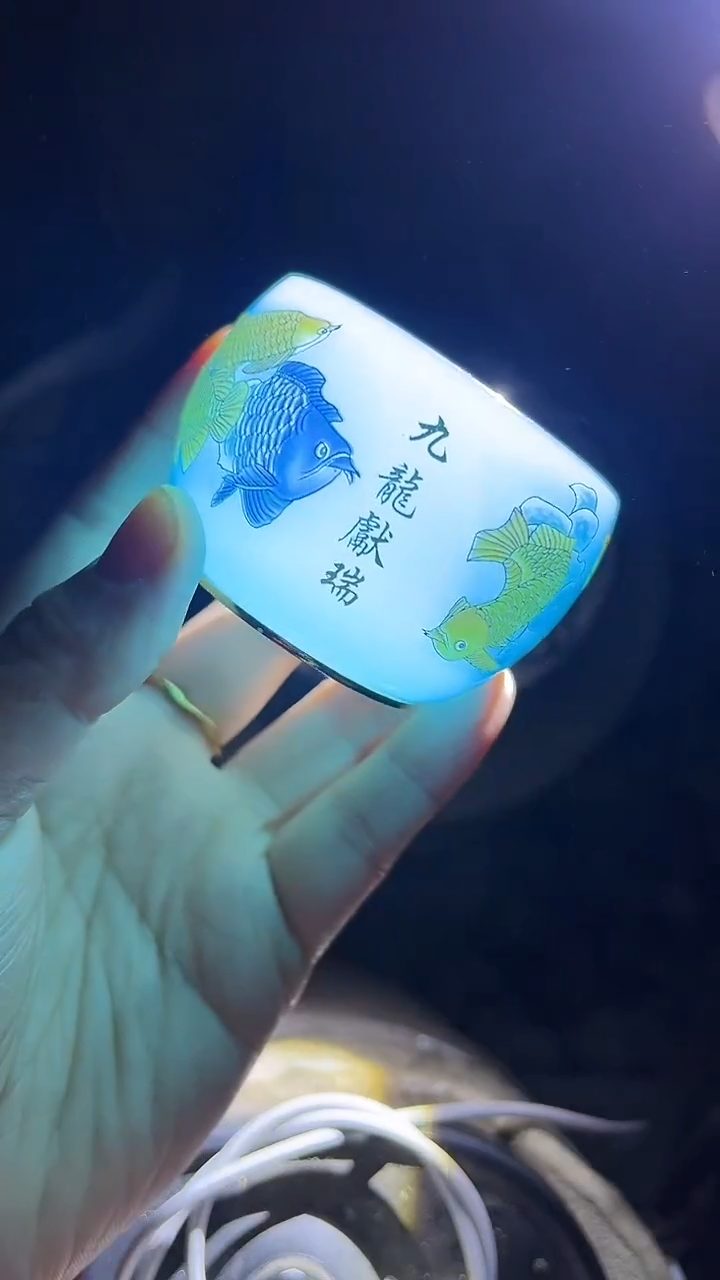 【闪购商品】杯蓝色九龙献瑞琉璃杯