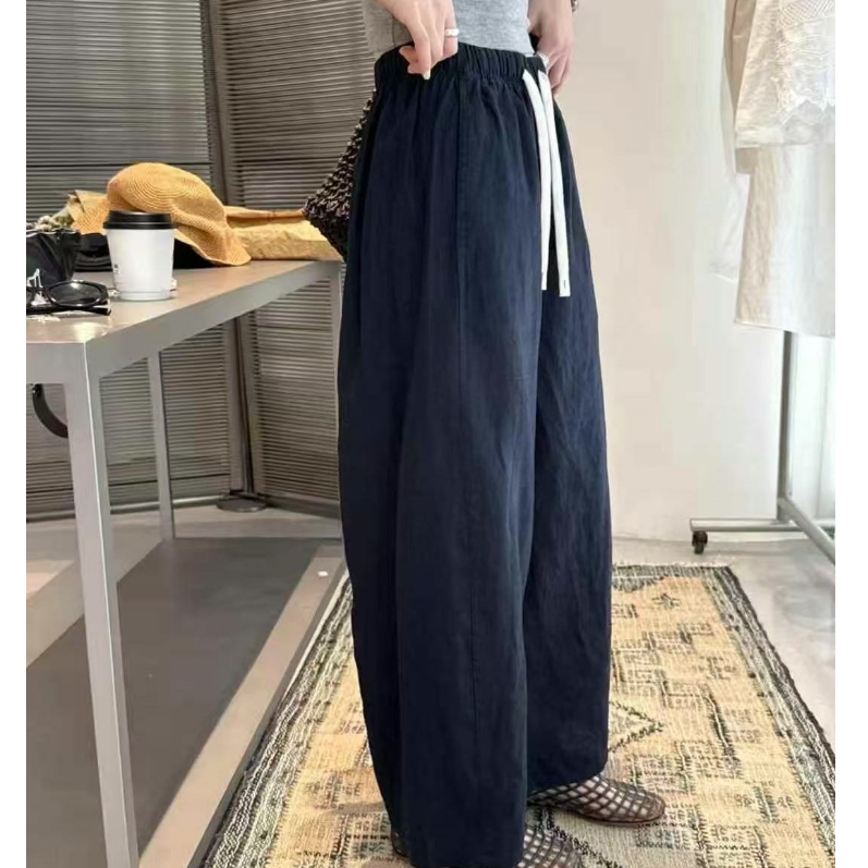 DEZI宝藏衣橱抽绳弯刀料子显瘦女休闲裤HD18283077