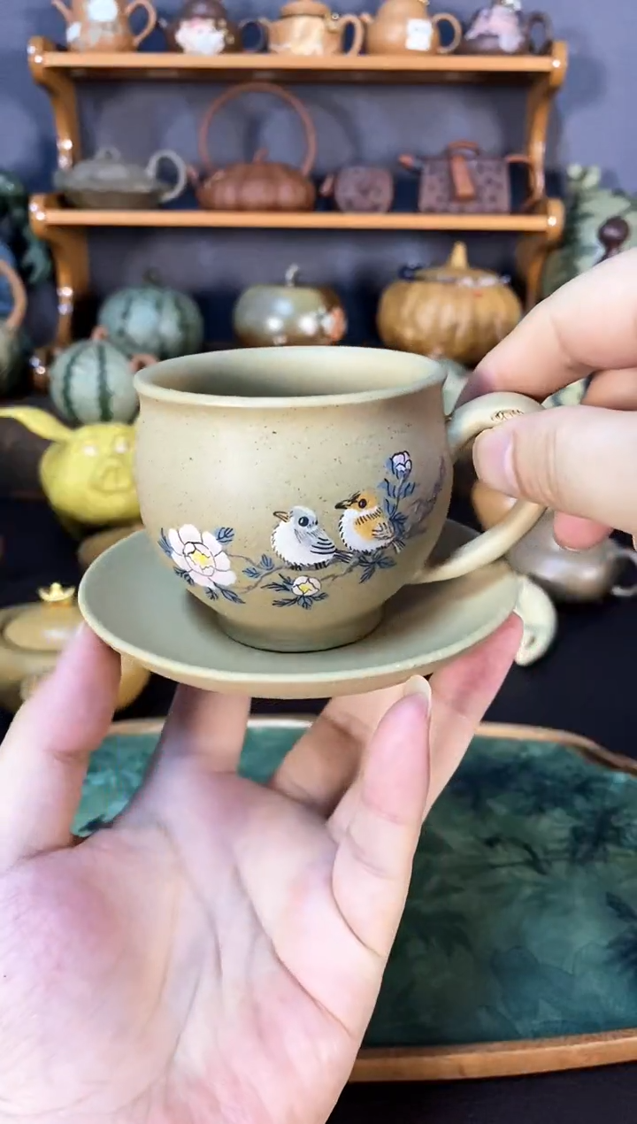 茶壶紫砂紫砂商品把杯套组