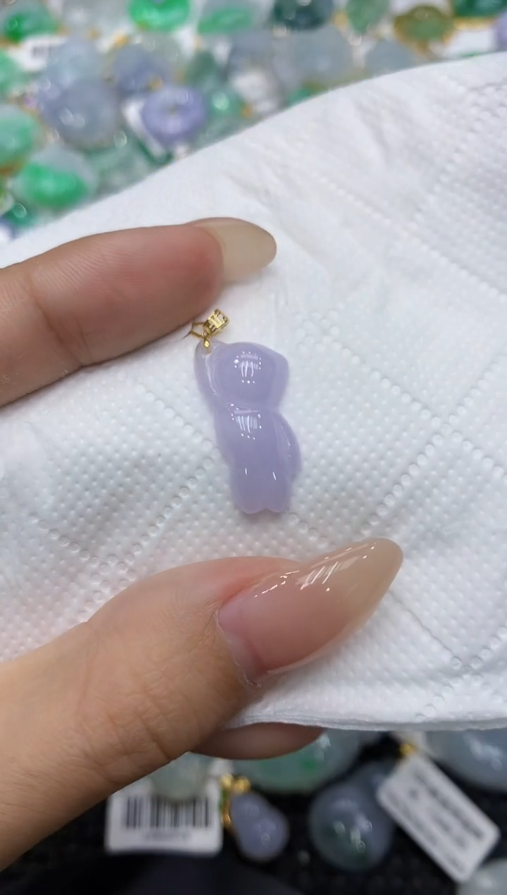 颈饰18K金镶嵌翡翠111111111111